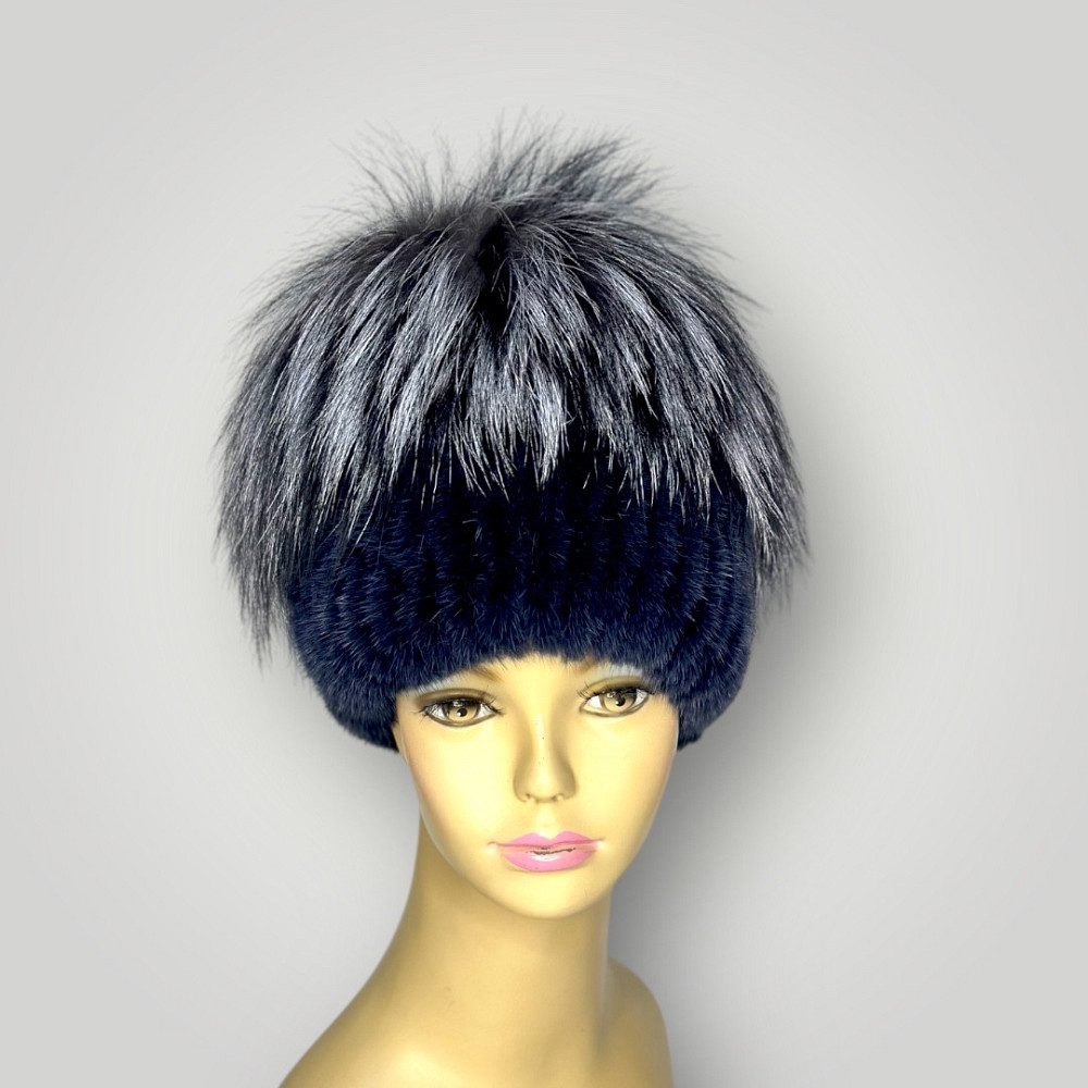 Шапка меховая женская Сюзанна Графитовый Харьков - изображение 2