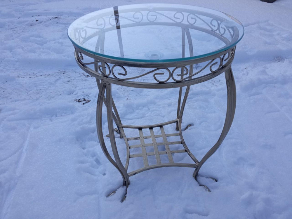 Столик журнальний кований круглий М-095 Київ - фото 3