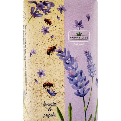 Тверде мило Happy Life Лаванда і прополіс 180 г (4823107604102) Вінниця - фото 1