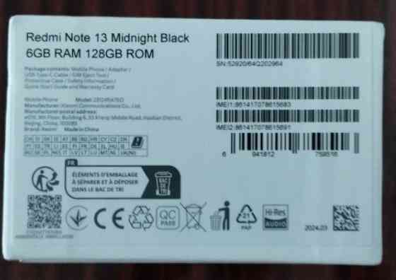Смартфон: Redmi NOTE 13 Black NFC. Киев