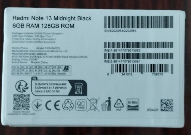 Смартфон: Redmi NOTE 13 Black NFC. Киев - изображение 1