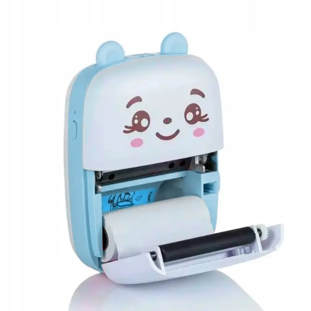 Портативний міні принтер + 1 рулон паперу AD-2213, Блакитний / Дитячий маленький принтер  / Принтер для телефону Київ - фото 6
