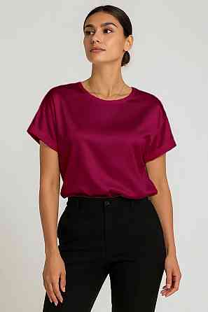 Жіноча футболка з шовку Бордовий 2XL Харків