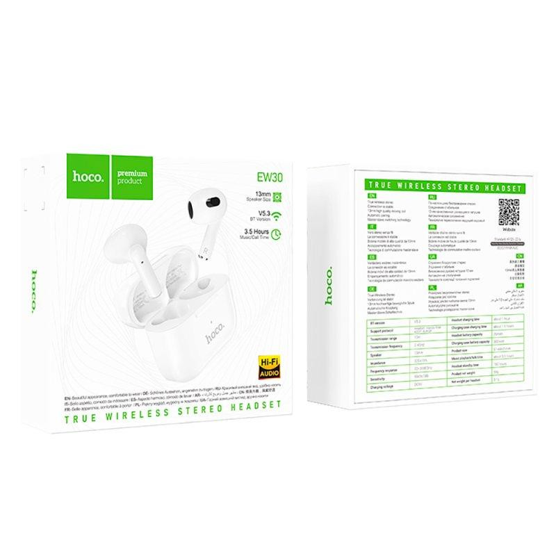 Беспроводные наушники HOCO EW30 Intelligent true wireless BT headset White Одесса - изображение 2