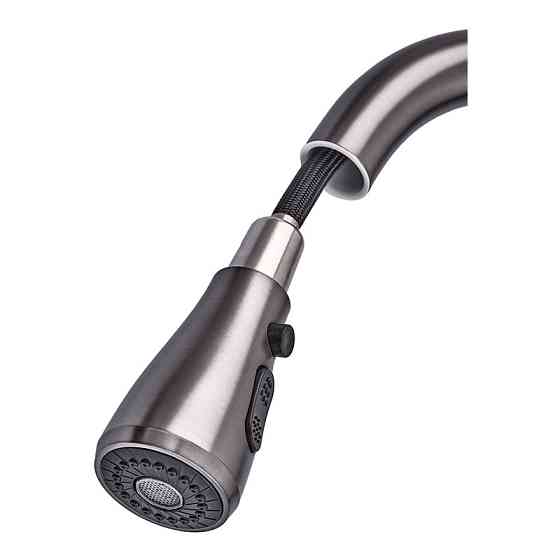 Смеситель для кухни с выдвижной лейкой Zerix PUL-014 Graphite из нерж. ст. SUS304 (кол. графит) (ZX5036) Киев