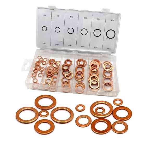 Набір мідних шайб (метричний розмір) (110 шт) Мукачево