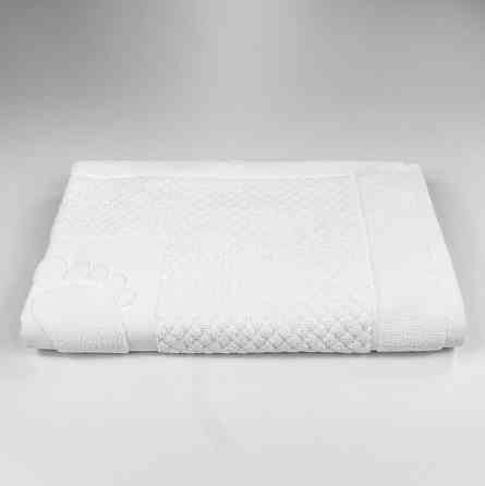 Махровий рушник жакардовий для ніг GM Textile 50х70см 600г/м2 (Білий) Суми