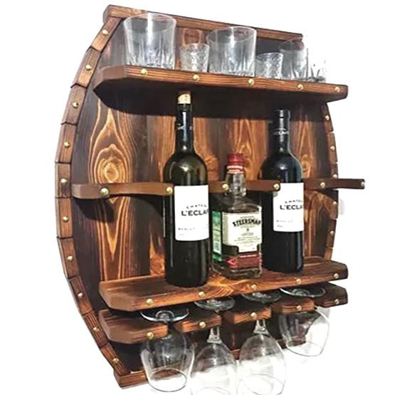 Настенная винная полка 