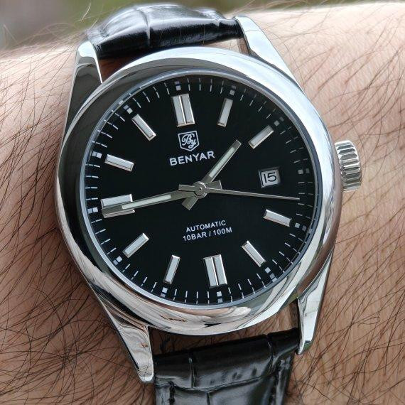 Часы мужские механические наручные Benyar Automatic Leather Deluxe 10 BAR (2 ремешка) Киев - изображение 7