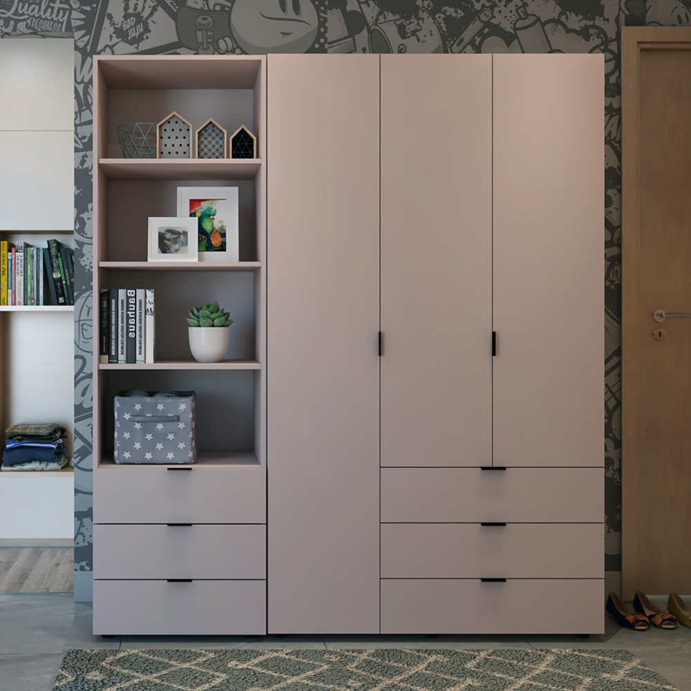 Шкаф для одежды Doros Гелар Кашемир 3ДСП с пеналом 176.2х49.5х203.4 (DRS-011922) Львов - изображение 1