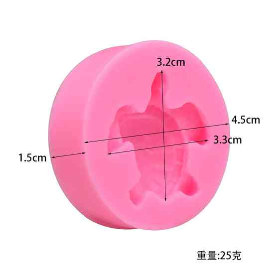 Молд силиконовый Черепаха 45 мм розовый Киев
