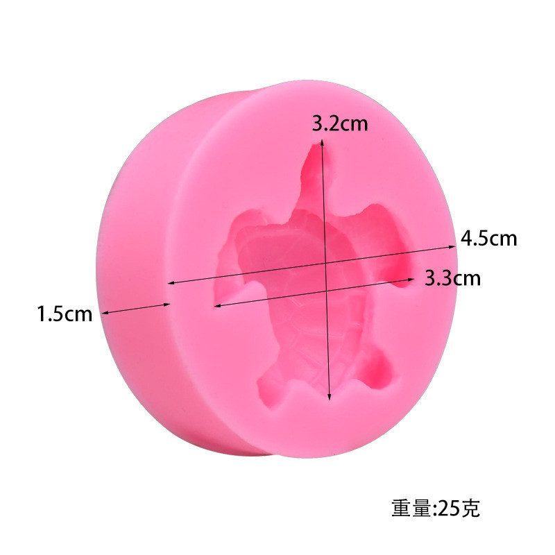 Молд силиконовый Черепаха 45 мм розовый Киев - изображение 3