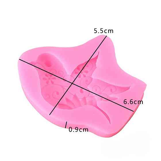 Молд силиконовый Птичка 55 на 66 мм розовый Киев