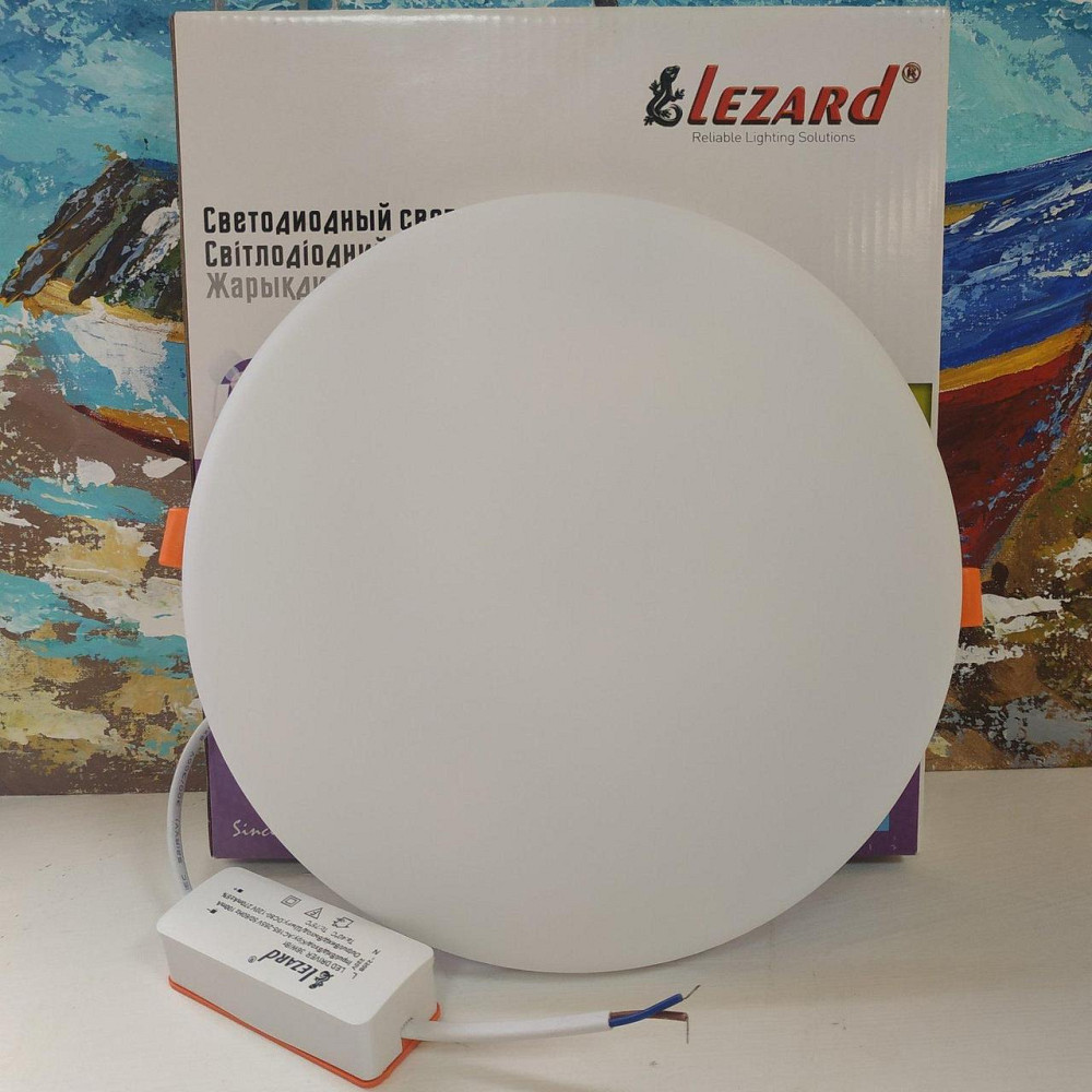 Панель светодиодная круглая накладная-18Вт 4200К 1710 люмен 119 (1/40) Харьков - изображение 2