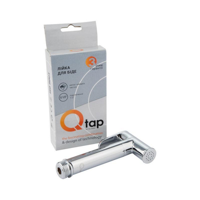 Лейка для гигиенического душа латунь Qtap Rucni круглая QTCRMB020 Chrome (Bidet) Харьков - изображение 3