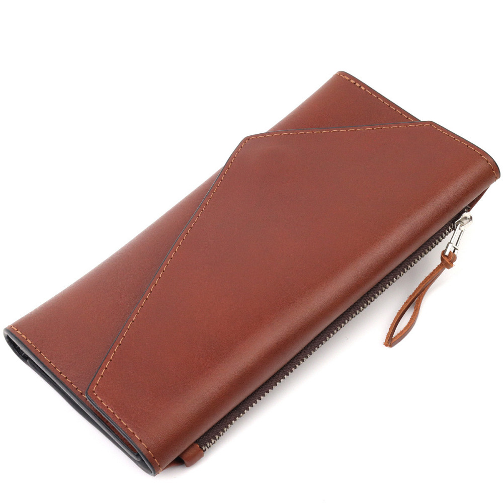 Практичне чоловіче портмоне Grande Pelle 11424 Коричневий Київ - фото 1