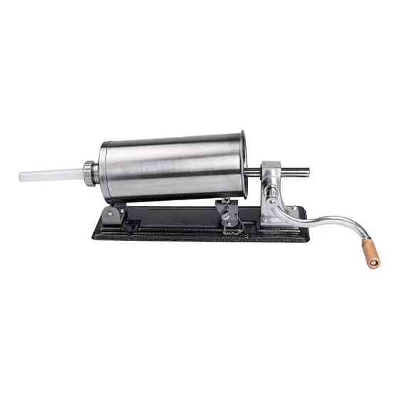 Yiwu Шприц для ковбаси ручний 3 л горизонтальний ковбасний шприц з нержавійки для фаршу 4 насад Киев