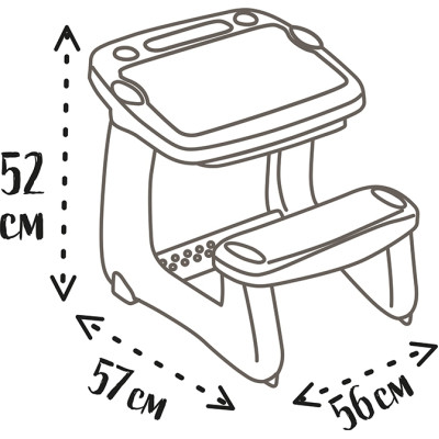 Набір для творчості Smoby Парта-дошка "Магічна" з аксес., 56х57х52 см (420224) Вінниця - фото 4