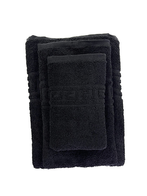 Махровий рушник Ideal Textile Greek 33х60 см чорний (56860586) Чернівці - фото 2