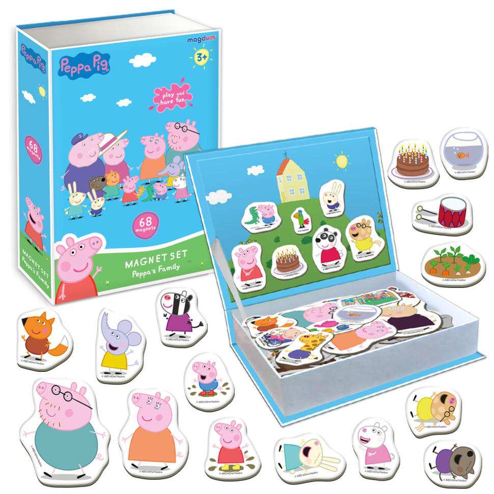 Набір магнітів "Магнітна історія Сім'я Пеппи" МЕ 5031-15, 68 магнітних деталей Вінниця - фото 1