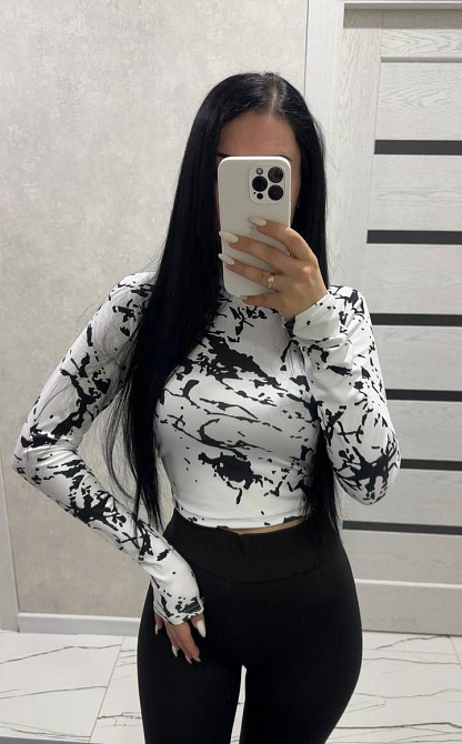 Женский эластичный принтованный гольф микродайвинг Белый Одесса - изображение 2