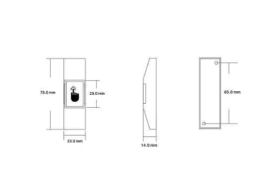 Кнопка виходу пластикова накладна SEVEN K-783 Київ