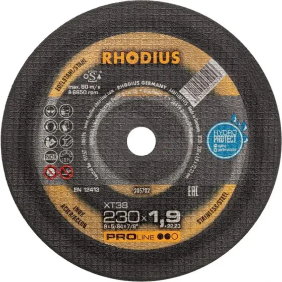 Tarcza do cięcia Rhodius XT38 230mm 1,9mm stali szlachetnej Киев