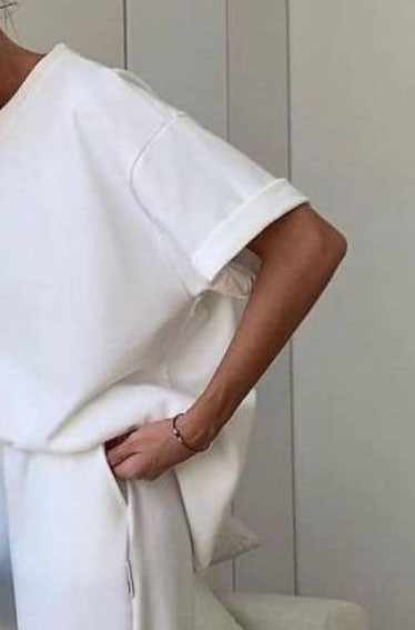 Жіночий повсякденний костюм двійка футболка і штани Молочний 42/44 Харків - фото 2