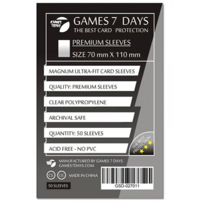 Протектор для карт Games7Days 70 х 110 мм, Magnum Ultra-Fit, 50 шт (PREMIUM) (GSD-027011) Винница - изображение 1