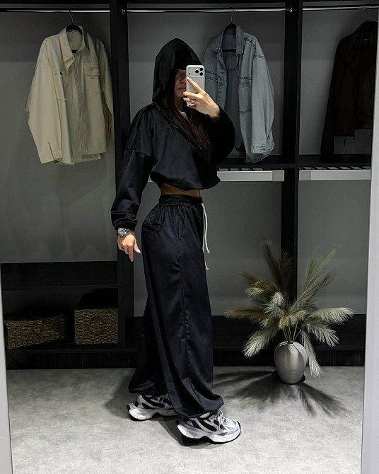 Женский стильный повседневный велюровый костюм Одесса - изображение 3