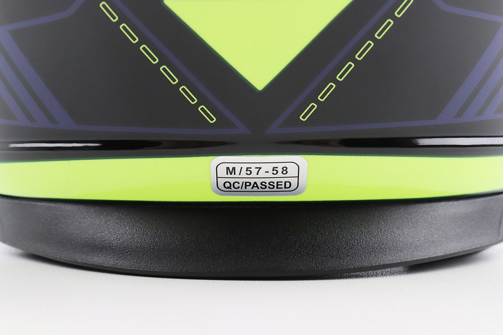 Шолом інтеграл, закритий BLD-М65 М (57-58см), ЧОРНИЙ/НЕОНОВО-ЖОВТО-СИНІЙ Киев - изображение 7