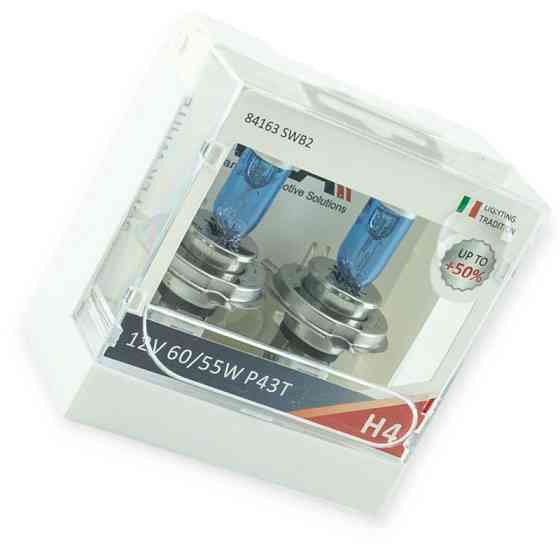 Автолампа 12V 60, 55 (43) MTA Super White 50% (2шт) H4 Мукачево