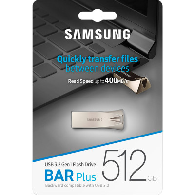 USB флеш накопитель Samsung 512GB Bar Plus Champagne Silver USB 3.2 (MUF-512BE3/APC) Винница - изображение 7