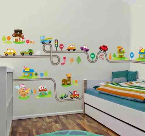 Наклейка на стіну для дітей "Машинки" Київ