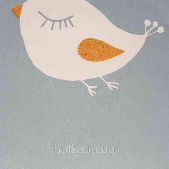 Шпалери флізелінові еко Decoprint 21105 Sweet Dreams дитячі білі птахи на блакитному фоні 0,53x10,05 м Київ