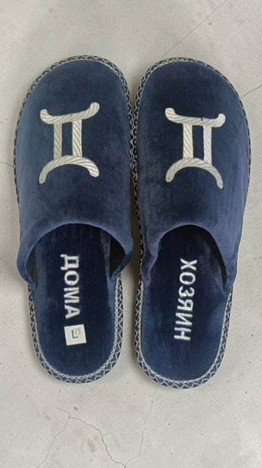 Чоловічі домашні капці закритий носок сині 48 р близнюки тм "PaGo" подарункові Одеса - фото 2