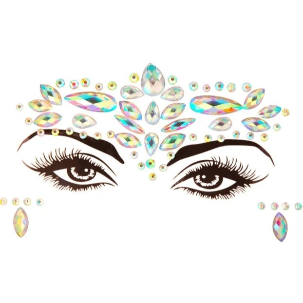 Стрази на обличчя на очі і під очі one size різнобарвний Київ - фото 1