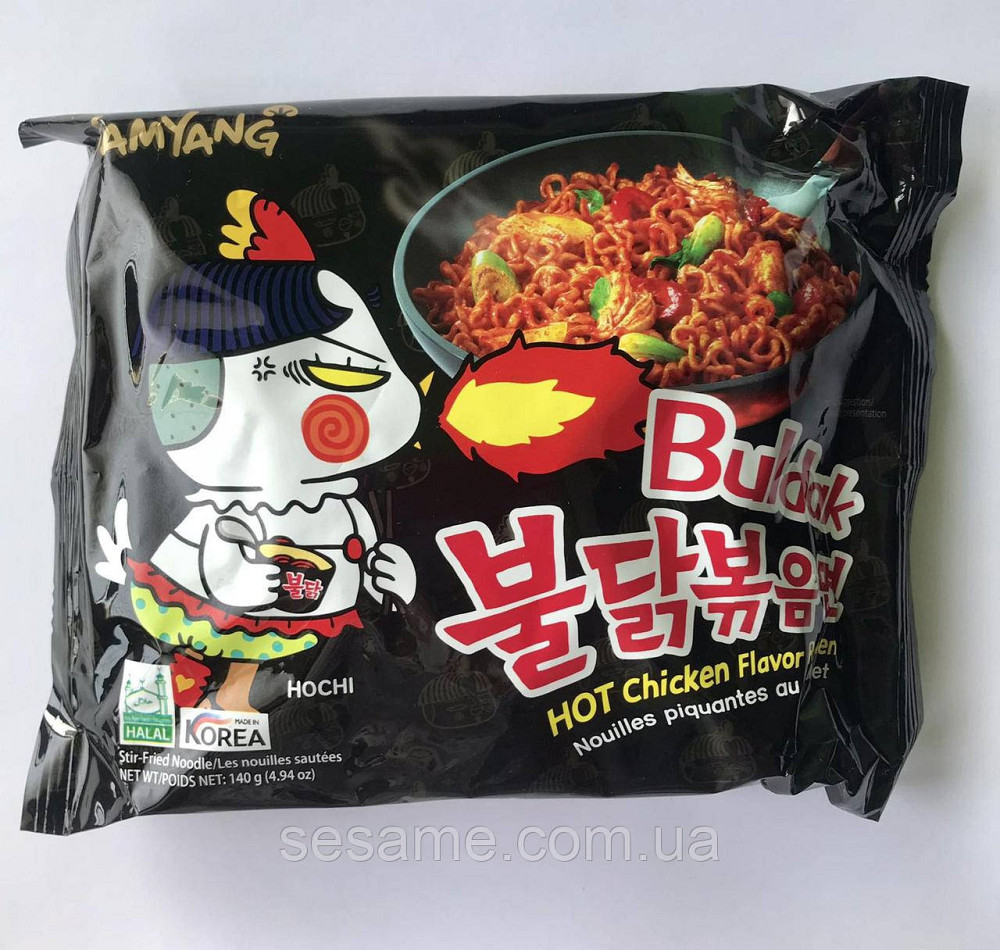 Корейська локшина дуже гостра зі смаком курки SAMYANG Buldak Hot Chicken Flavor Ramen 140g Харків - фото 1
