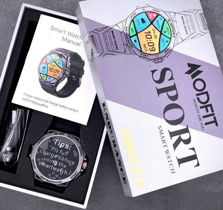 Розумний годинник Modfit Endurance Black з пульсометром вологостійкий. Київ - фото 1