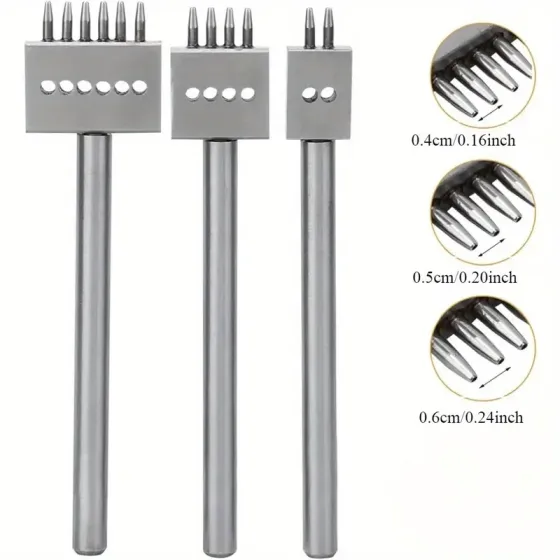 Набір пробійників для шкіри 4 шт, ромбовидні отвори Київ