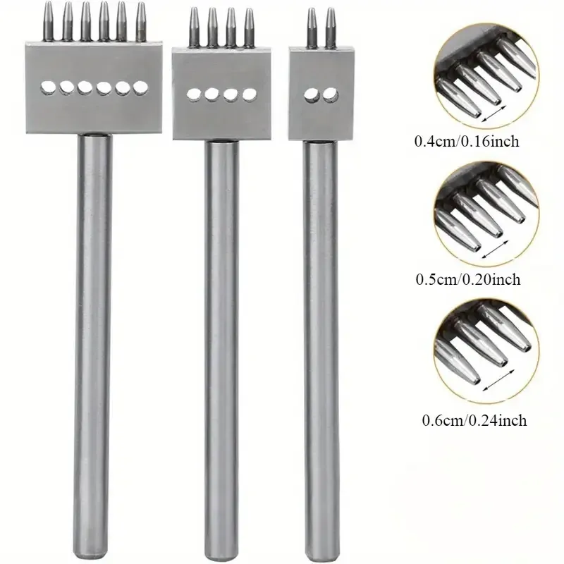 Набір пробійників для шкіри 4 шт, ромбовидні отвори Київ - фото 3