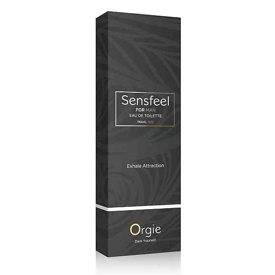 Чоловіча туалетна вода Orgie SENSFEEL з афродизіаком, 10 мл, ефективна феромон-технологія Sex Aura Київ