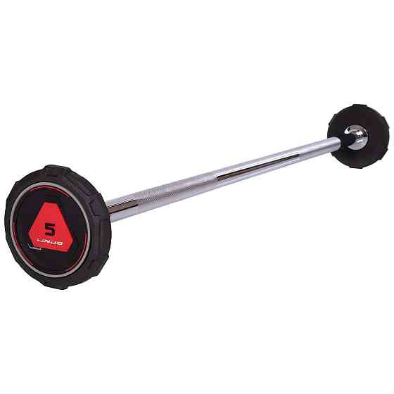 Штанга фіксована пряма поліуретанова LI NUO 3622-5 довжина 106 см 5 кг Київ