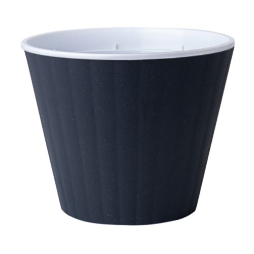 Вазон Ібіс з подвійним дном 17,9*14,7см граніт/білий Алеана Житомир