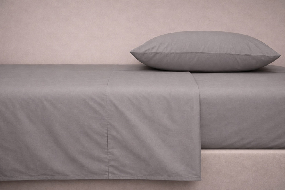 Підковдра на блискавці Ecotton Євро двоспальний 210х220 см із сатину однотонний кремовий 15-4503 Chateau Grey Коломия - фото 2