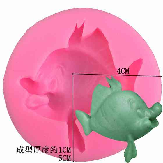 Молд морской Рыбка 60 мм розовый Киев