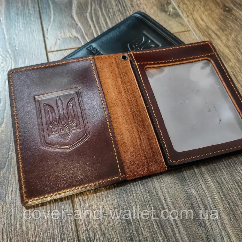 Шкіряна обкладинка Верховна Рада України бордового кольору Київ - фото 3