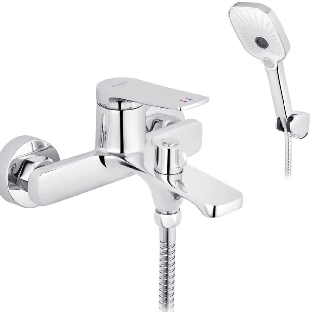 Змішувач для ванни Kroner KRP Makon - C060 з душовим гарнітуром Київ - фото 1