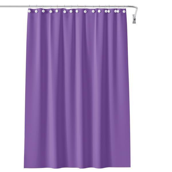 Шторка для ванной комнаты и душа Bathlux 180×180 см, занавеска для душа и ванной, водонепроницаемая, полиэстер, фиолетовая Каменец-Подольский - изображение 4