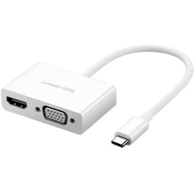 Перехідник USB Type C to HDMI + VGA MM123 white Ugreen (30843) Вінниця - фото 1